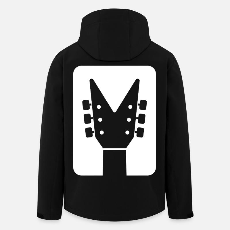 Guitar Headstock Silhouette - Men’s Recycled Softshell Jacket by Stanley/Stella - black