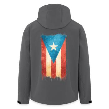 Puerto Rico - Men’s Recycled Softshell Jacket by Stanley/Stella - black - Back - AI Model Male 185 light (185cm)