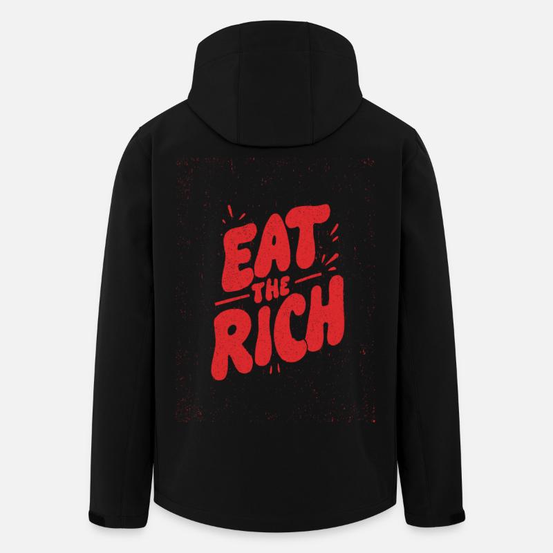 Eat the Rich Graffiti - Men’s Recycled Softshell Jacket by Stanley/Stella - black
