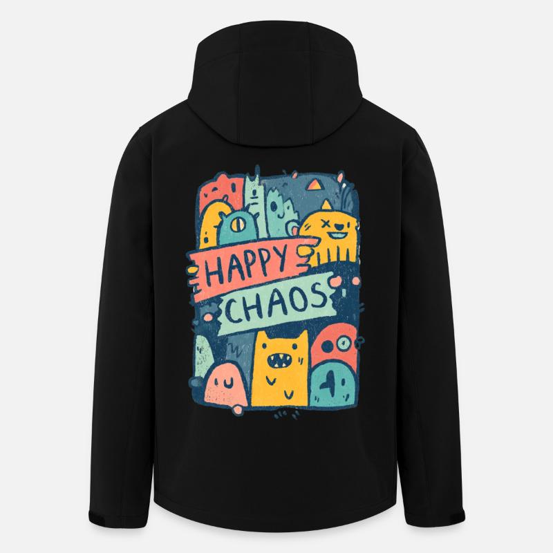 Glade Kaosmonstre - Stanley/Stella herre softshelljakke i genanvendt polyester - sort