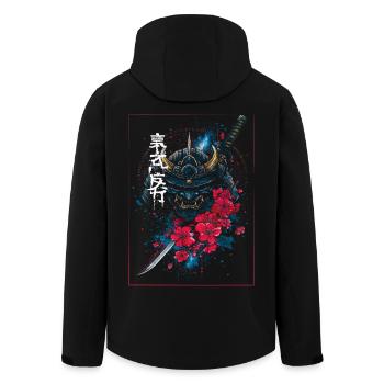Oni - Japanese Demon Samurai - Men’s Recycled Softshell Jacket by Stanley/Stella - black - Back - AI Model Male 185 light (185cm)