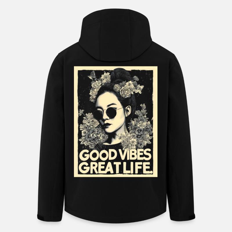 Vibes great Life tattoo - Men’s Recycled Softshell Jacket by Stanley/Stella - black