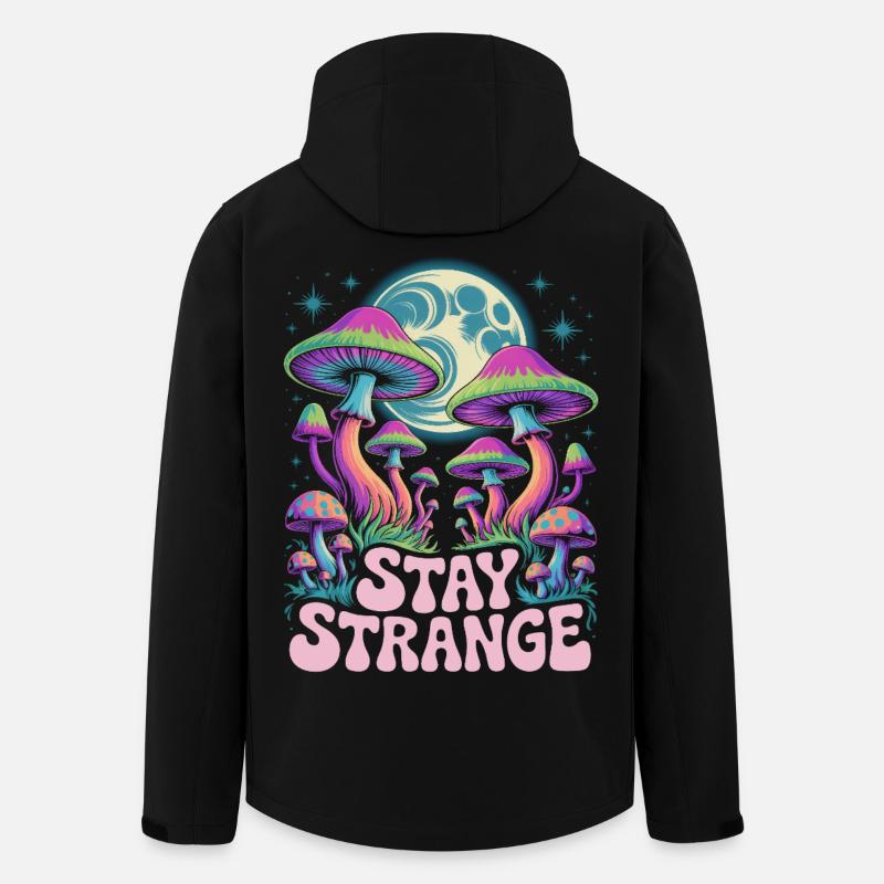 Stay Strange Mushroom Art - Recycelte Männer Softshell-Jacke von Stanley/Stella - Schwarz