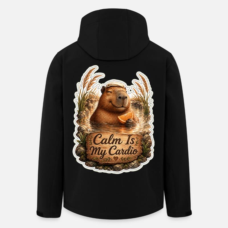 Calm Is My Cardio - Men’s Recycled Softshell Jacket by Stanley/Stella - black
