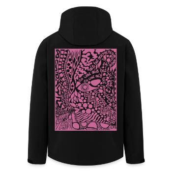 Manifeste pour l’amour de soi en rose - Veste softshell homme en polyester recyclé Stanley/Stella - noir - Dos - AI Model Male 185 light (185cm)