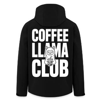 Coffee Llama Club – Café glacé - Veste softshell homme en polyester recyclé Stanley/Stella - noir - Dos - AI Model Male 185 light (185cm)
