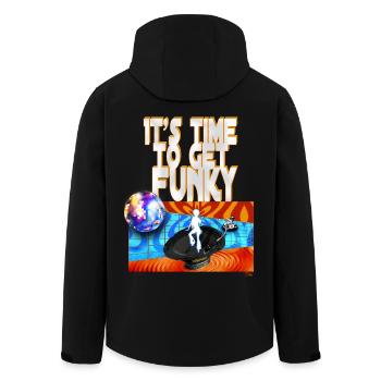 It's time to get funky - Men’s Recycled Softshell Jacket by Stanley/Stella - black - Back - AI Model Male 185 light (185cm)