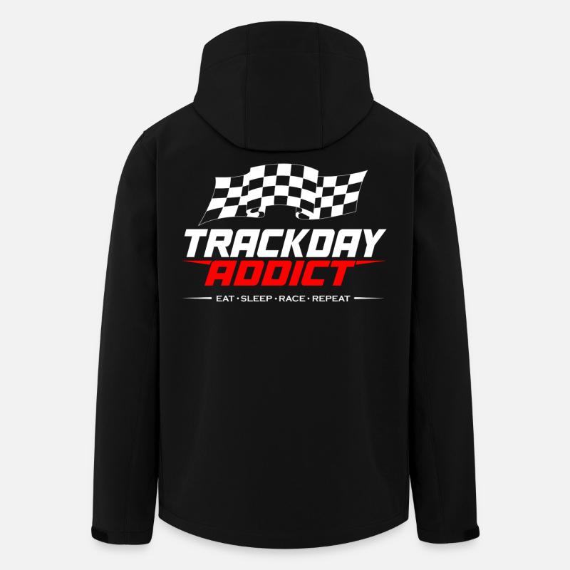 Trackday_ADDICT - Recycelte Männer Softshell-Jacke von Stanley/Stella - Schwarz