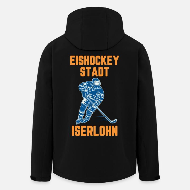 Ice Hockey City ISERLOHN - Men’s Recycled Softshell Jacket by Stanley/Stella - black