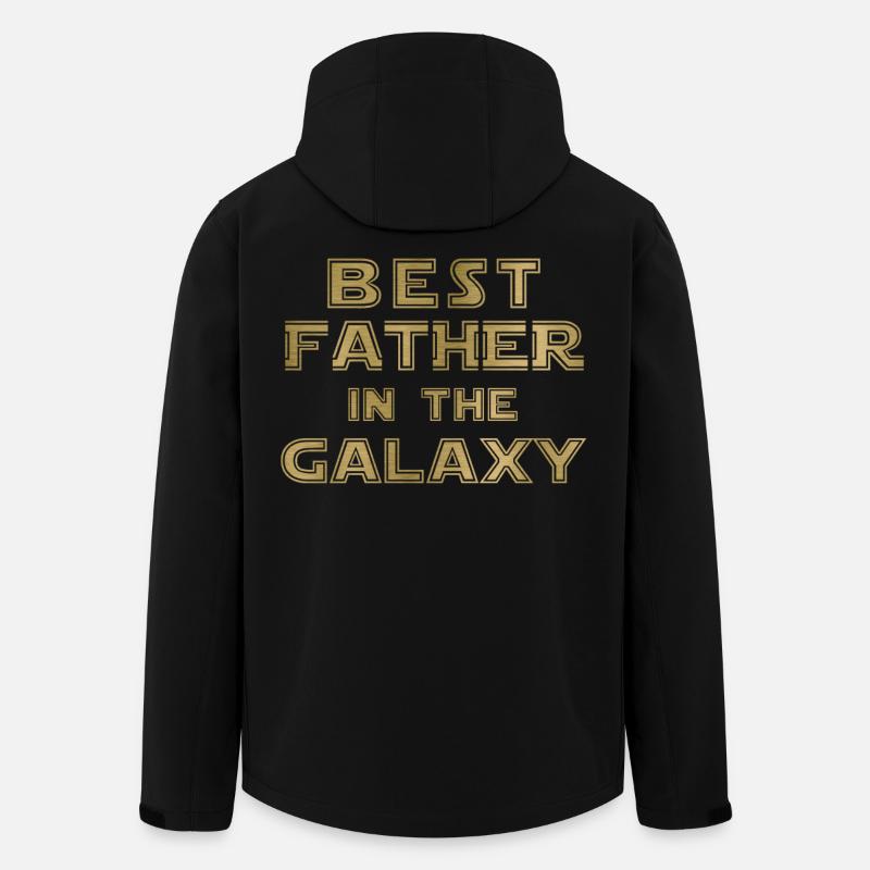 meilleur père dans la galaxie - Veste softshell homme en polyester recyclé Stanley/Stella - noir