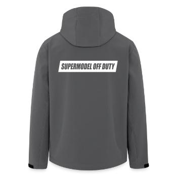Supermodel en costume civil Top Model Off Duty JGA - Veste softshell homme en polyester recyclé Stanley/Stella - charbon - Dos - AI Model Male 185 light (185cm)