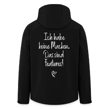 Ich Habe Keine Macken Das Sind Features Bug Macke - Recycelte Männer Softshell-Jacke von Stanley/Stella - Schwarz - Hinten - AI Model Male 185 light (185cm)