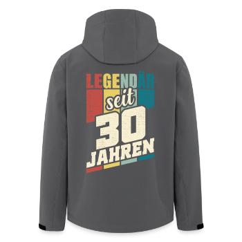 30. Geburtstag Legendär Seit 30 Jahren Legende 30 - Recycelte Männer Softshell-Jacke von Stanley/Stella - Schwarz - Hinten - AI Model Male 185 light (185cm)