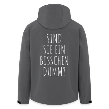 Sind Sie Ein Bisschen Dumm Misanthrop Smalltalk - Recycelte Männer Softshell-Jacke von Stanley/Stella - Schwarz - Hinten - AI Model Male 185 light (185cm)