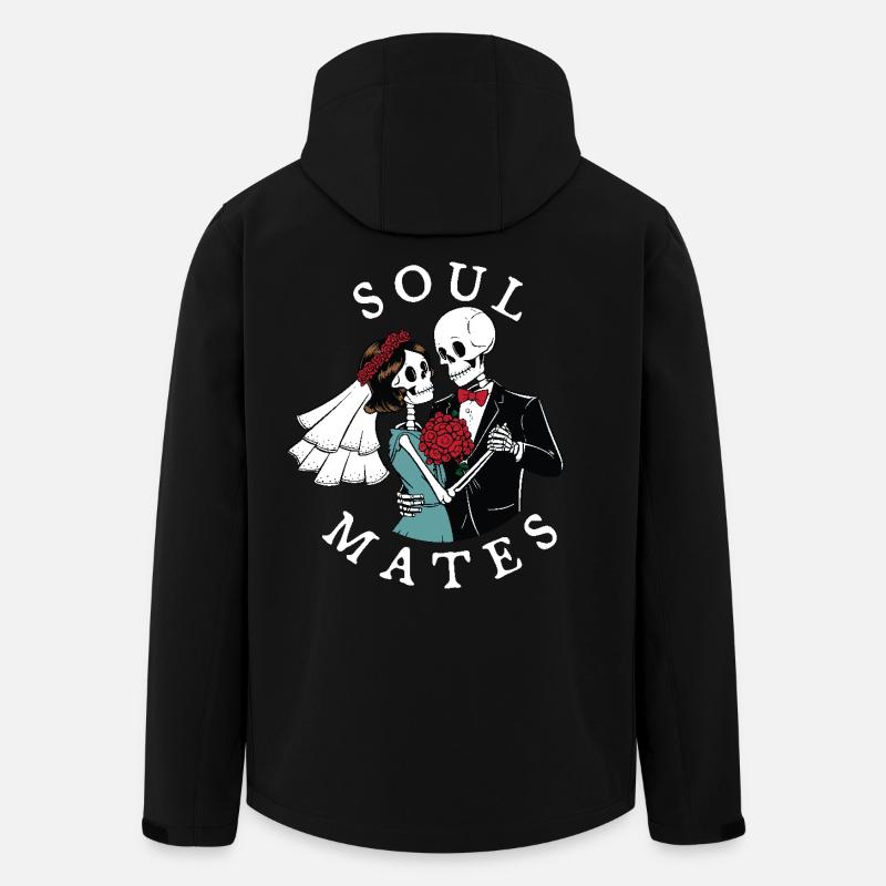 Seelenfreunde - Recycelte Männer Softshell-Jacke von Stanley/Stella - Schwarz