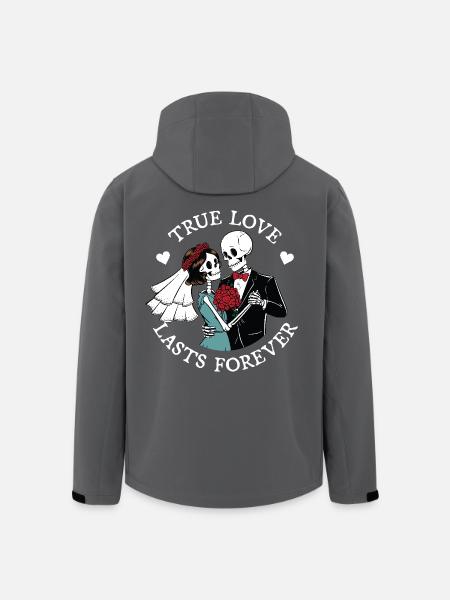 L’amour véritable dure éternellement - Veste softshell homme en polyester recyclé Stanley/Stella - noir