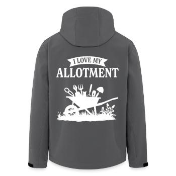 I love my allotment - Men’s Recycled Softshell Jacket by Stanley/Stella - anthracite - Back - AI Model Male 185 light (185cm)