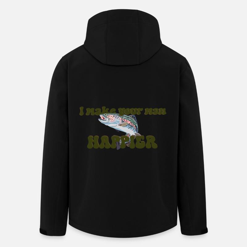 Pflücke mir Forellen - Recycelte Männer Softshell-Jacke von Stanley/Stella - Schwarz