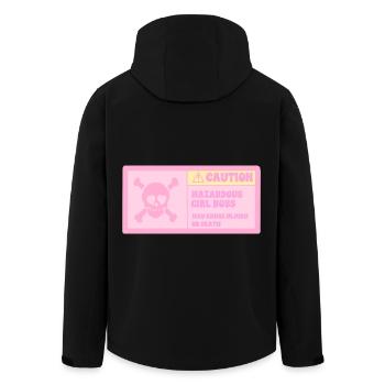 GEFÄHRLICHE ACHTUNG KÖCHIN - Recycelte Männer Softshell-Jacke von Stanley/Stella - Schwarz - Hinten - AI Model Male 185 light (185cm)