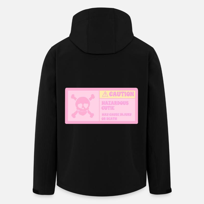 Beware, cute girl - Men’s Recycled Softshell Jacket by Stanley/Stella - black