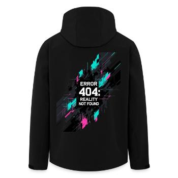 Error: Reality not found - Men’s Recycled Softshell Jacket by Stanley/Stella - black - Back - AI Model Male 185 light (185cm)
