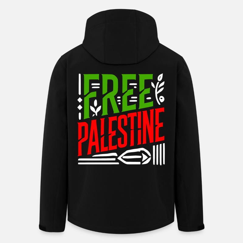 Free palestine - Men’s Recycled Softshell Jacket by Stanley/Stella - black