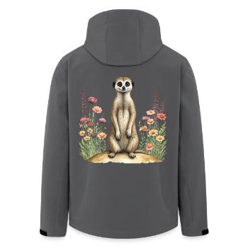 Cute meerkat - Men’s Recycled Softshell Jacket by Stanley/Stella - anthracite - Back - AI Model Male 185 light (185cm)
