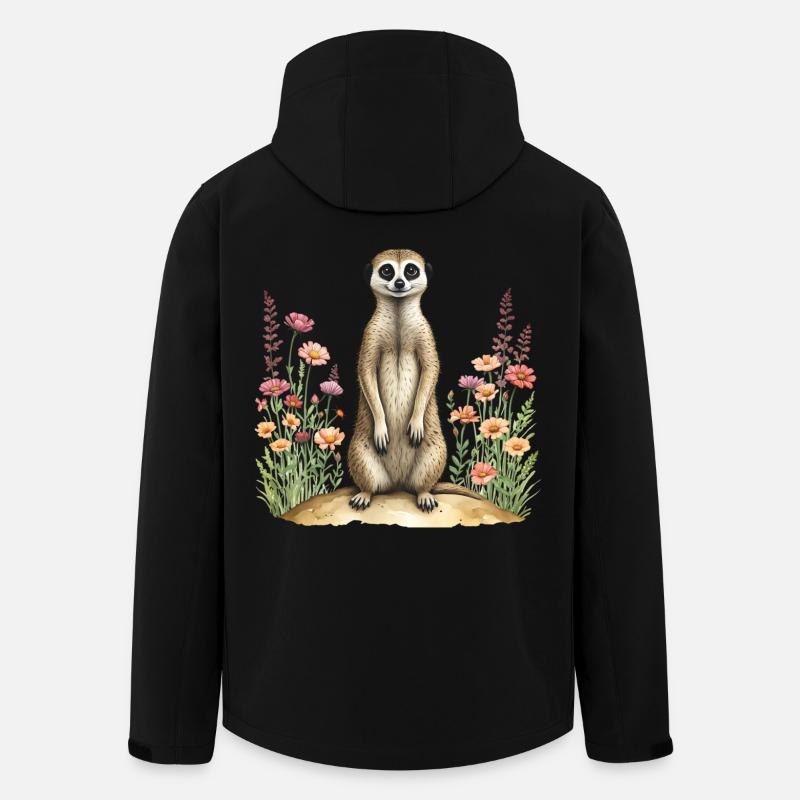 Niedliches Erdmännchen - Recycelte Männer Softshell-Jacke von Stanley/Stella - Schwarz