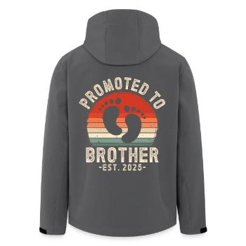 Zum Bruder befördert festgelegt für 2025 - Recycelte Männer Softshell-Jacke von Stanley/Stella - Anthrazit - Hinten - AI Model Male 185 light (185cm)