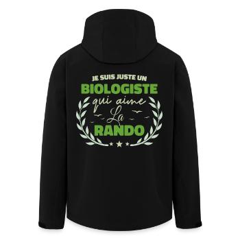 Fier d’être Biologiste et Passionné de la Randonné - Veste softshell homme en polyester recyclé Stanley/Stella - noir - Dos - AI Model Male 185 light (185cm)