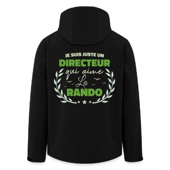 Fier d’être Directeur et Passionné de la Randonnée - Veste softshell homme en polyester recyclé Stanley/Stella - noir - Dos - AI Model Male 185 light (185cm)