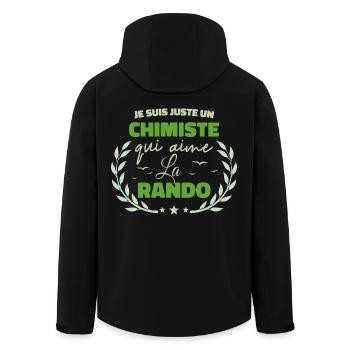 Fier d’être Chimiste et Passionné de la Randonnée - Veste softshell homme en polyester recyclé Stanley/Stella - noir - Dos - AI Model Male 185 light (185cm)