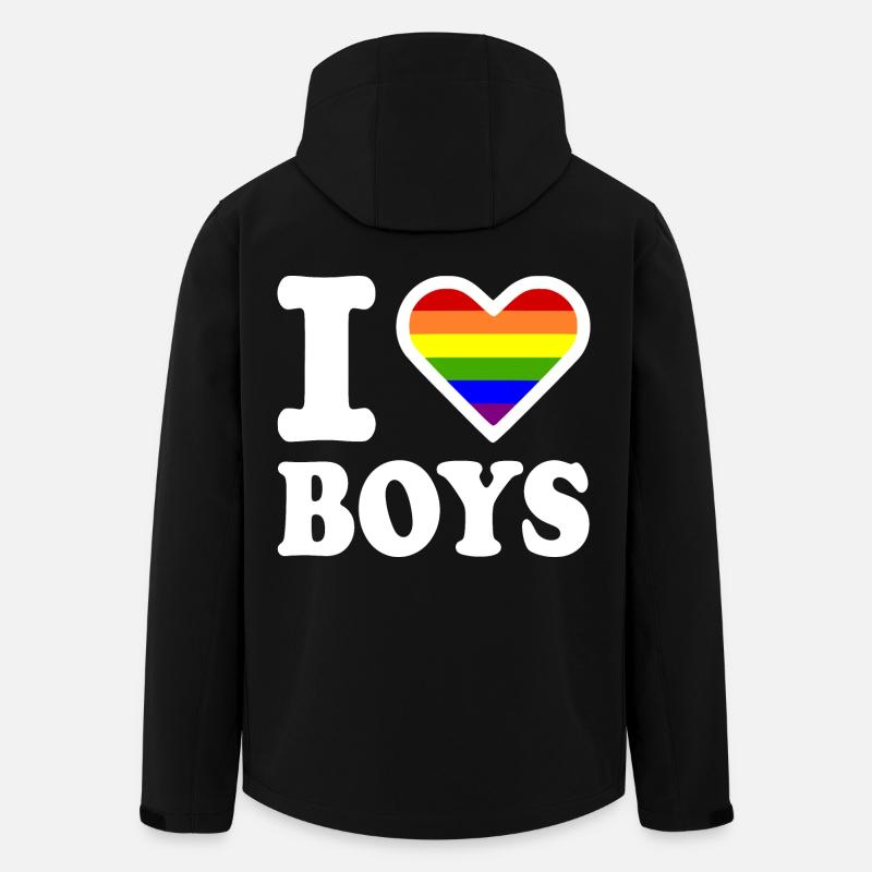 I love boys - Men’s Recycled Softshell Jacket by Stanley/Stella - black