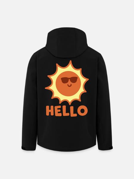 Hello Sun - Men’s Recycled Softshell Jacket by Stanley/Stella - black