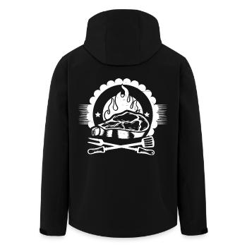 BARBECUE BARBECUE VIANDE D'ÉTÉ GRILLE BIÈRE CADEAU - Veste softshell homme en polyester recyclé Stanley/Stella - noir - Dos - AI Model Male 185 light (185cm)