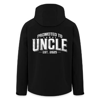 Promotion to Uncle 2025 - Men’s Recycled Softshell Jacket by Stanley/Stella - black - Back - AI Model Male 185 light (185cm)