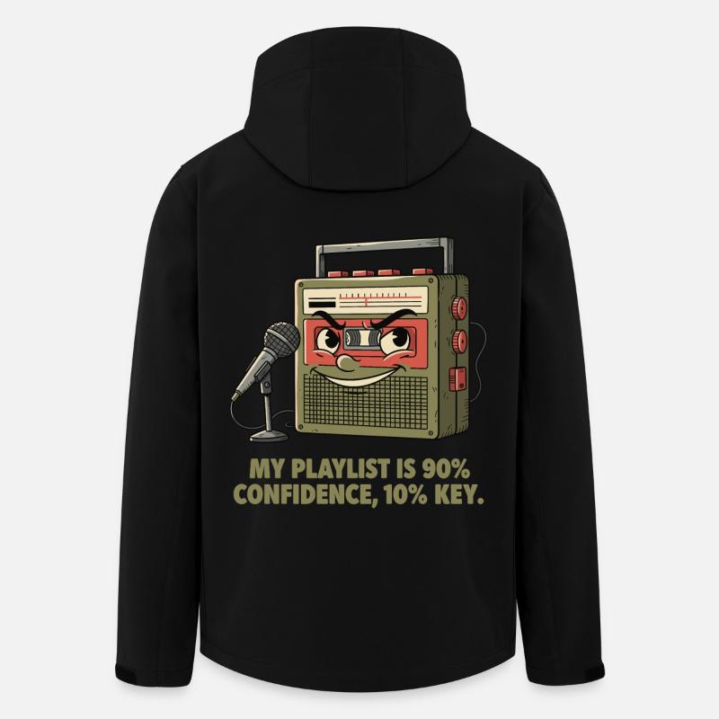 90% self-confidence, 10% tonality - Men’s Recycled Softshell Jacket by Stanley/Stella - black