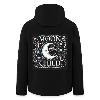 Fille de la Lune - Veste softshell homme en polyester recyclé Stanley/Stella - noir - Dos - AI Model Male 185 light (185cm)