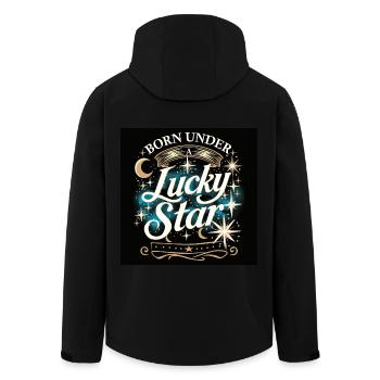 Lucky Star - Men’s Recycled Softshell Jacket by Stanley/Stella - black - Back - AI Model Male 185 light (185cm)
