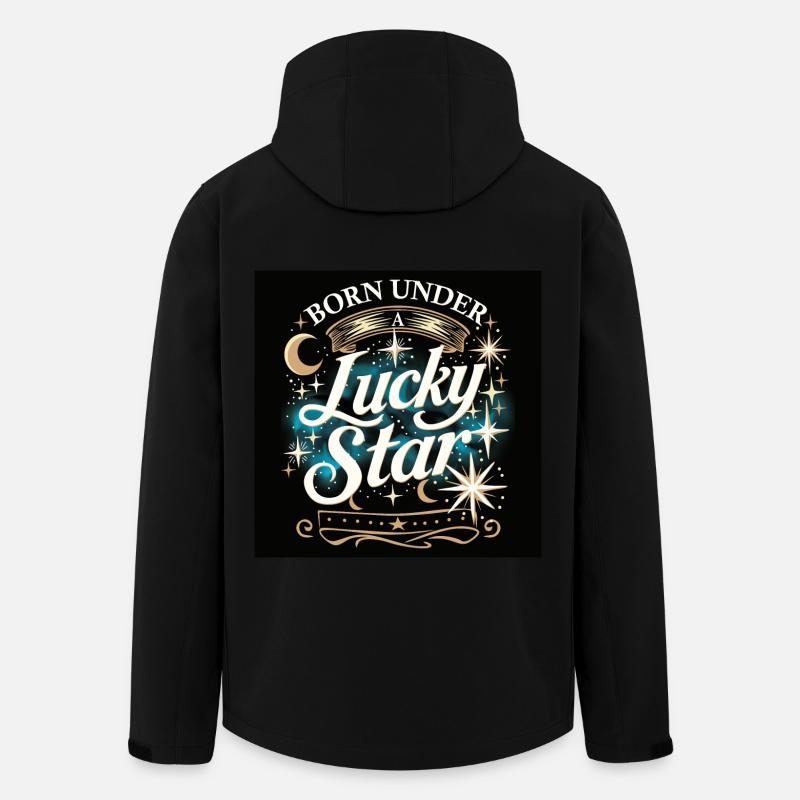 Glücksstern - Recycelte Männer Softshell-Jacke von Stanley/Stella - Schwarz