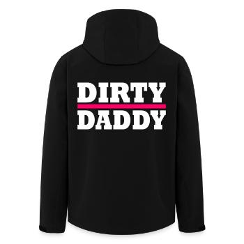Dirty daddy - Recycelte Männer Softshell-Jacke von Stanley/Stella - Schwarz - Hinten - AI Model Male 185 light (185cm)