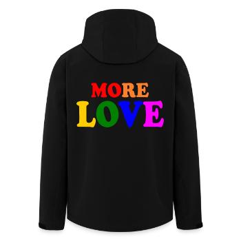 More love - Veste softshell homme en polyester recyclé Stanley/Stella - noir - Dos - AI Model Male 185 light (185cm)