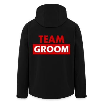 Team groom - Veste softshell homme en polyester recyclé Stanley/Stella - noir - Dos - AI Model Male 185 light (185cm)