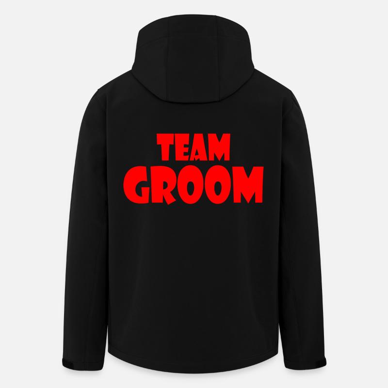 Team groom - Recycelte Männer Softshell-Jacke von Stanley/Stella - Schwarz