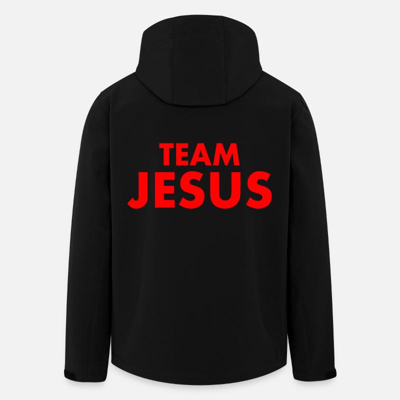 Team jesus - Recycelte Männer Softshell-Jacke von Stanley/Stella - Schwarz
