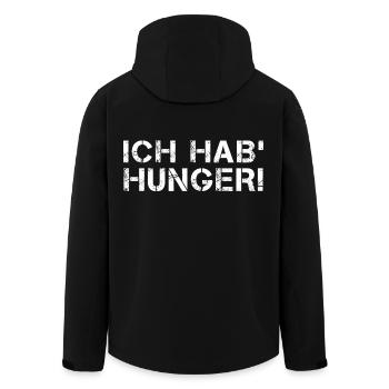 Ich hab Hunger Essen Hungrig Appetit - Recycelte Männer Softshell-Jacke von Stanley/Stella - Schwarz - Hinten - AI Model Male 185 light (185cm)