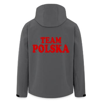 Polen - Recycelte Männer Softshell-Jacke von Stanley/Stella - Schwarz - Hinten - AI Model Male 185 light (185cm)