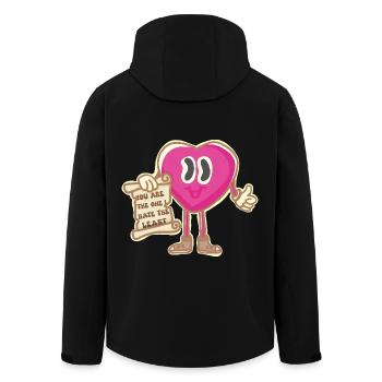 Vintage Mascot Love and Tolerance - Men’s Recycled Softshell Jacket by Stanley/Stella - black - Back - AI Model Male 185 light (185cm)