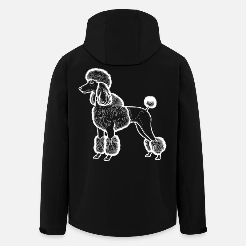 Poodle Lineart - Men’s Recycled Softshell Jacket by Stanley/Stella - black