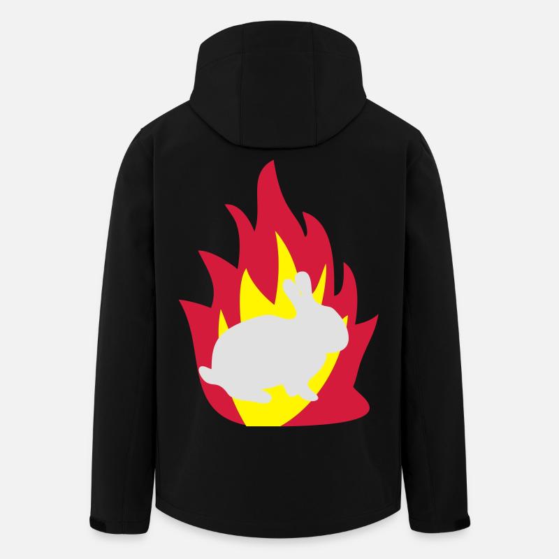 Hase im Feuer - Recycelte Männer Softshell-Jacke von Stanley/Stella - Schwarz